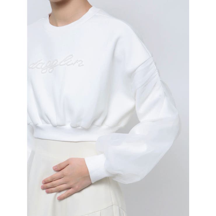 チュールスリーブパールロゴトップス | dazzlin | 詳細画像20 