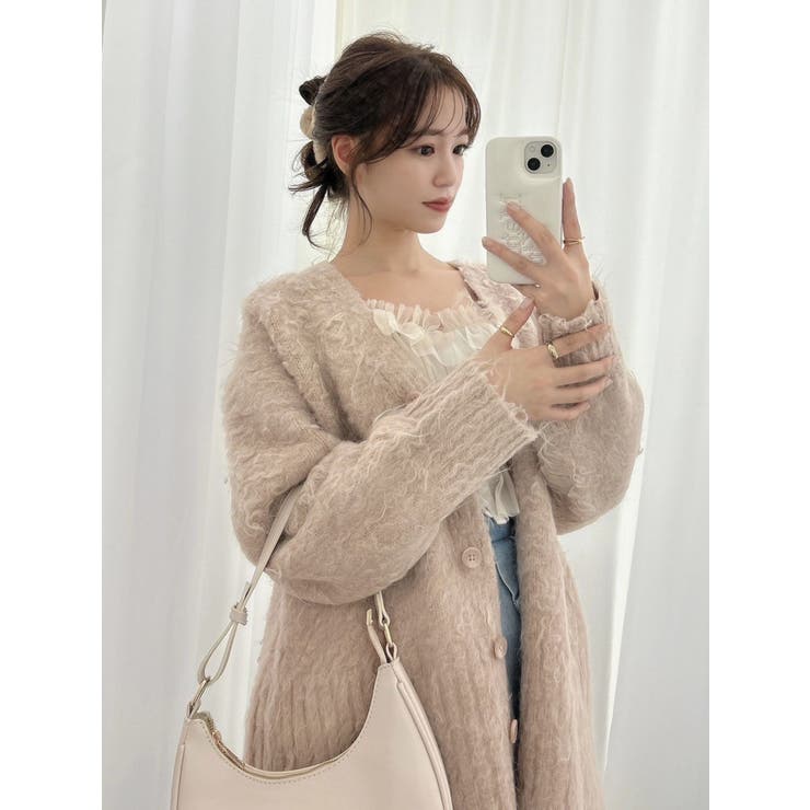 ボリュームシャギーミドルカーディガン | dazzlin | 詳細画像12 