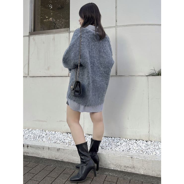 ボリュームシャギーミドルカーディガン | dazzlin | 詳細画像17 