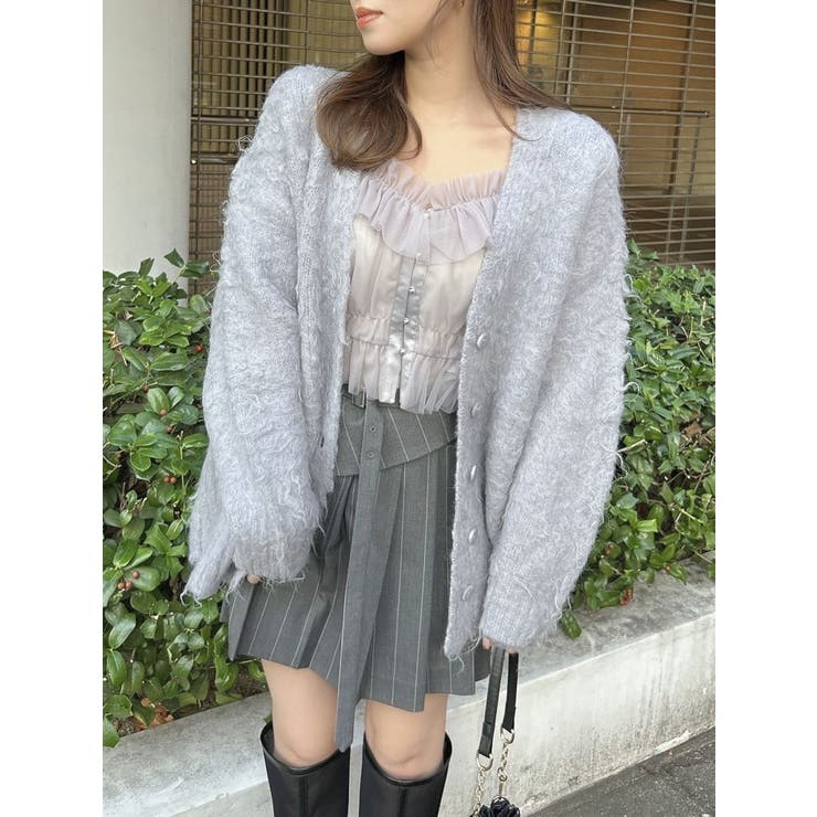 ボリュームシャギーミドルカーディガン | dazzlin | 詳細画像25 