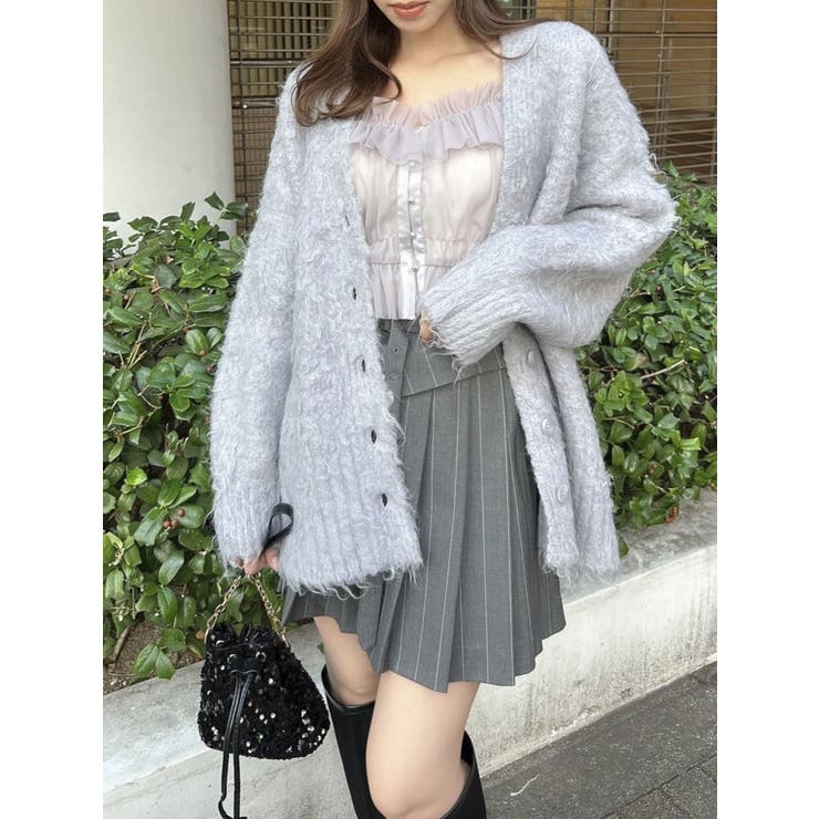 ボリュームシャギーミドルカーディガン | dazzlin | 詳細画像26 