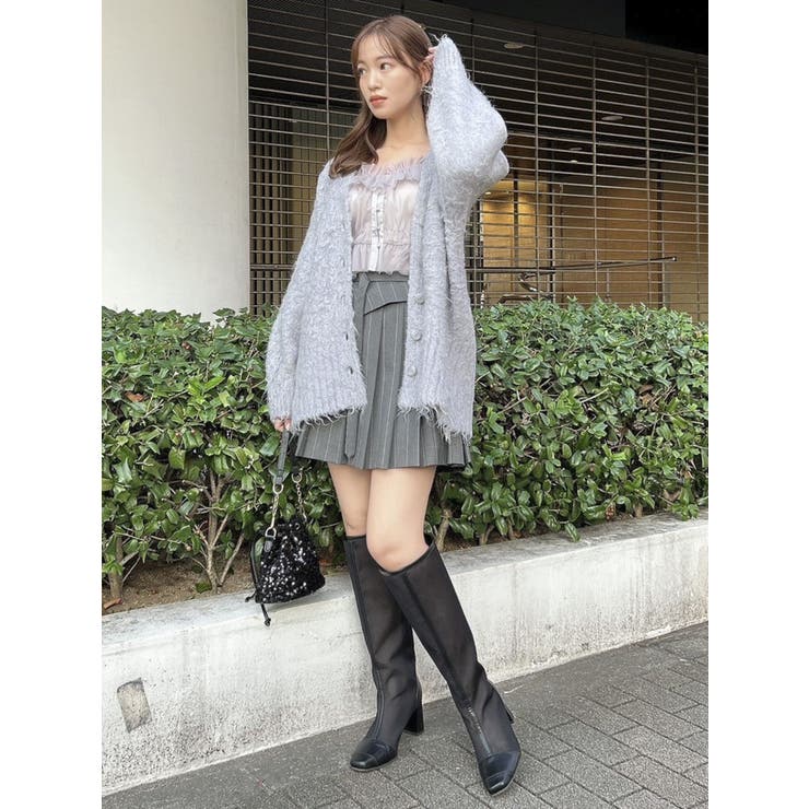 ボリュームシャギーミドルカーディガン | dazzlin | 詳細画像27 