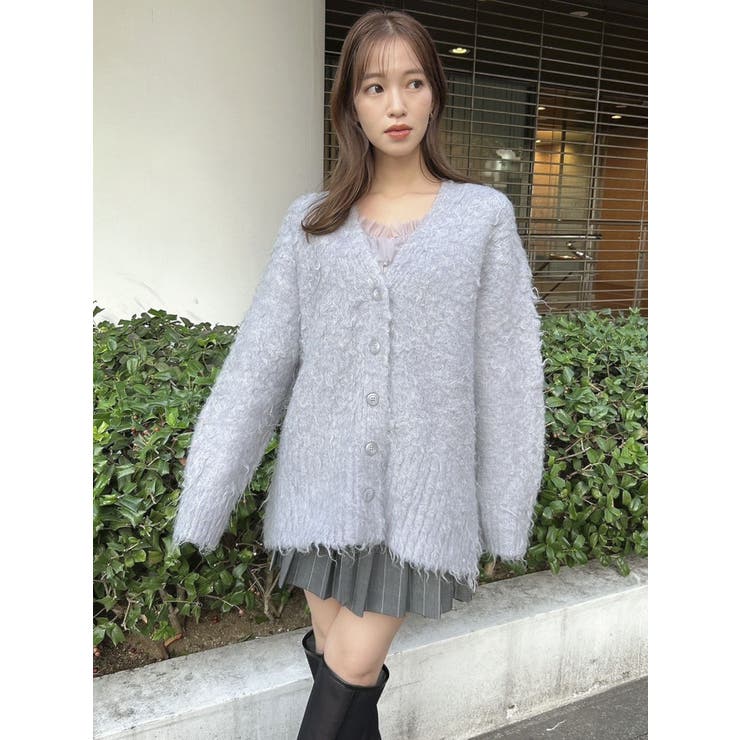 ボリュームシャギーミドルカーディガン | dazzlin | 詳細画像29 