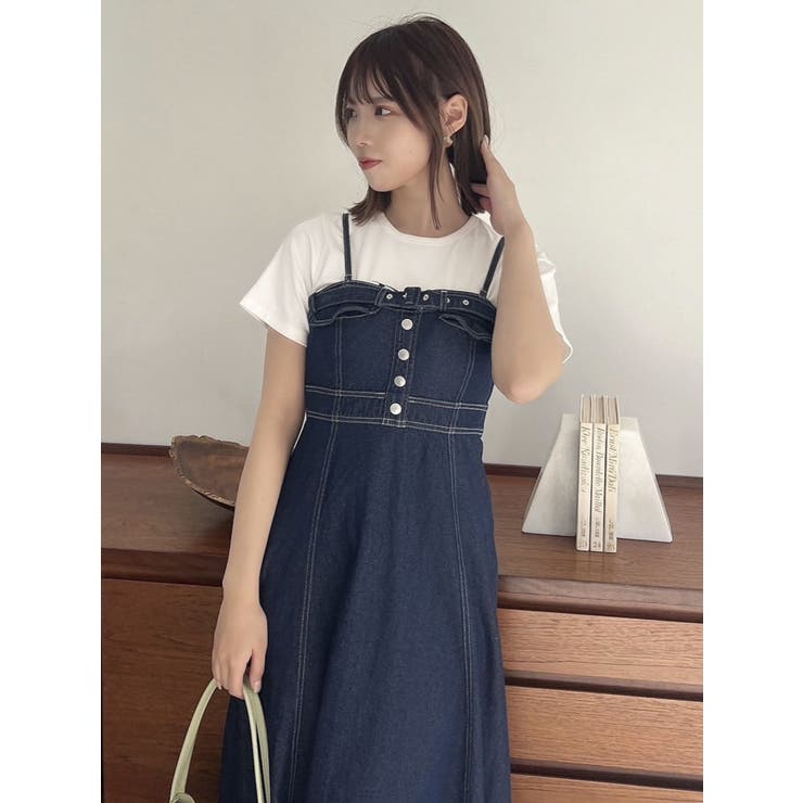 バックオープンデニムキャミワンピース | dazzlin | 詳細画像23 