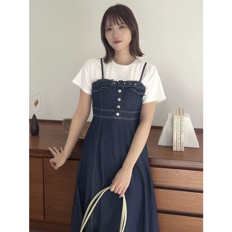 バックオープンデニムキャミワンピース | dazzlin | 詳細画像24 