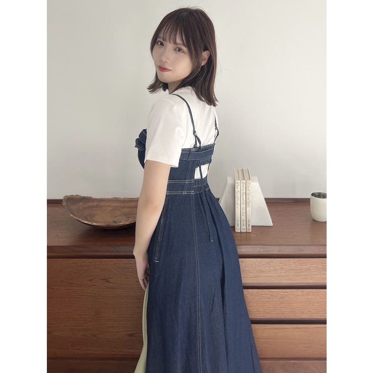 バックオープンデニムキャミワンピース | dazzlin | 詳細画像25 