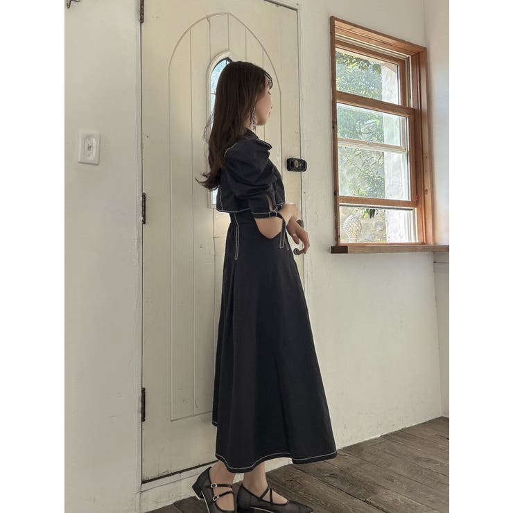 カットアウトシャツワンピース[品番：MKSW0056049]｜dazzlin
