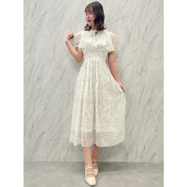 dazzlin watercolorflowerワンピース watercolorflowerワンピース[品番：MKSW0056897]｜dazzlin