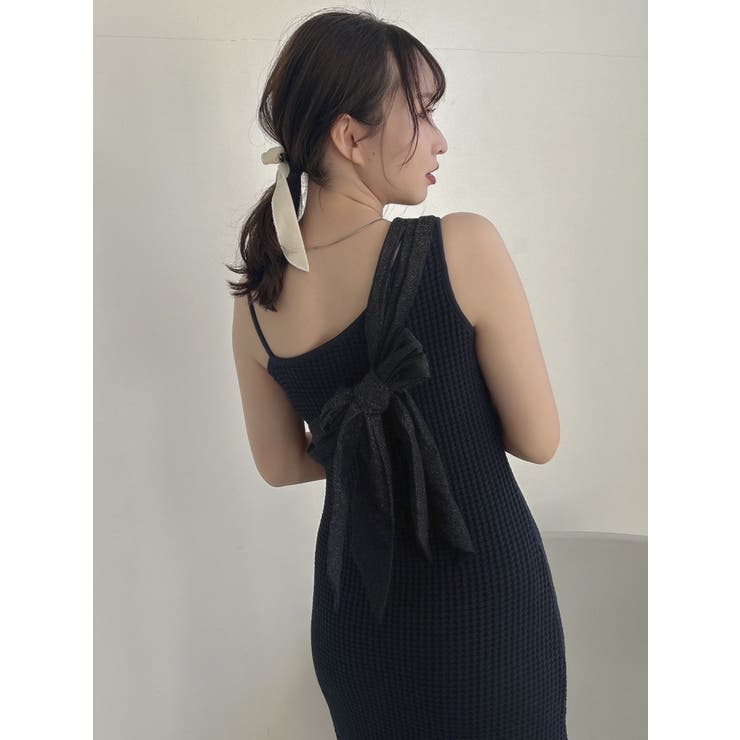 WEB限定】ワッフルアシメマーメイドワンピース[品番：MKSW0057079 