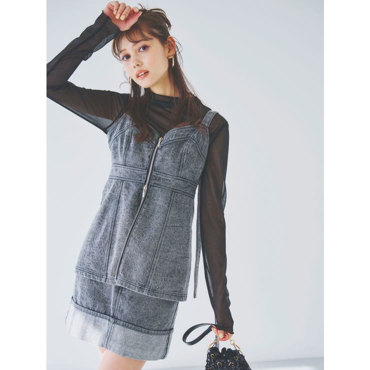 人気スタッフコラボ  JEANASIS フロントジップキャミ フロントジップキャミ ジーナシス コラボ - メルカリ