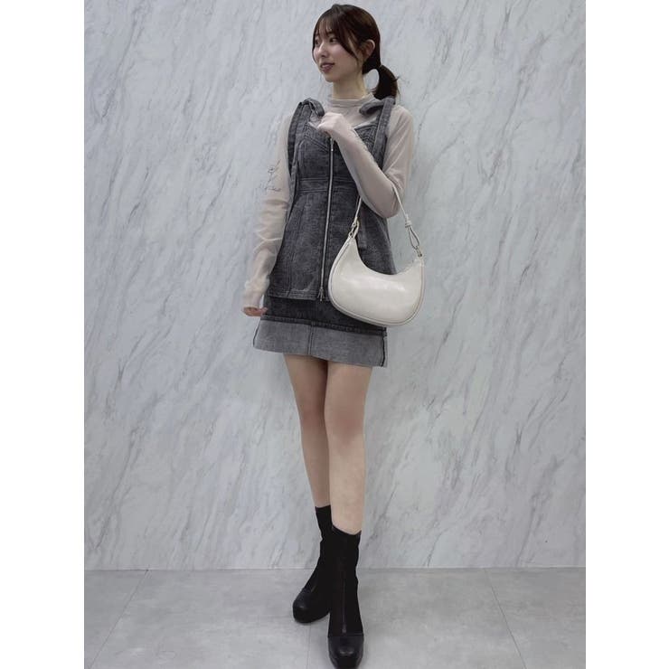 トップス M フロントジップデニムキャミトップス[品番：MKSW0056051