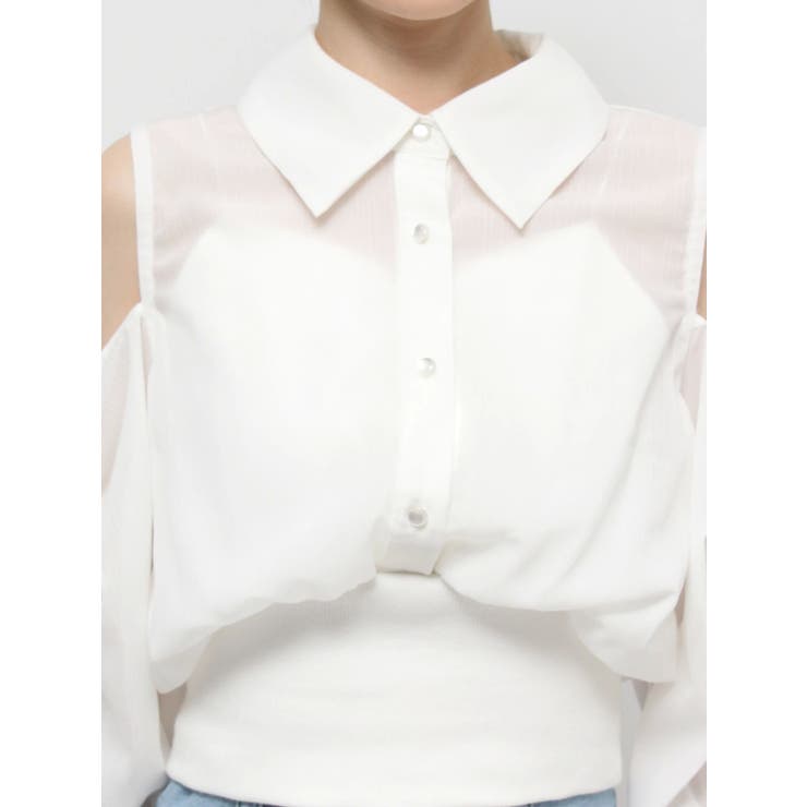 シアーシャツドッキングTOPS | dazzlin | 詳細画像28 
