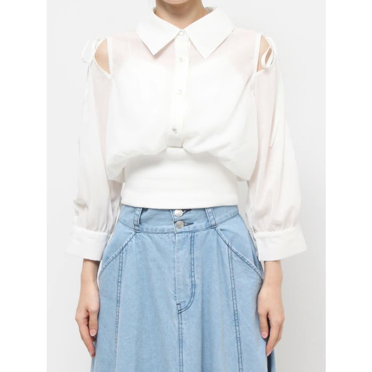 シアーシャツドッキングTOPS | dazzlin | 詳細画像31 
