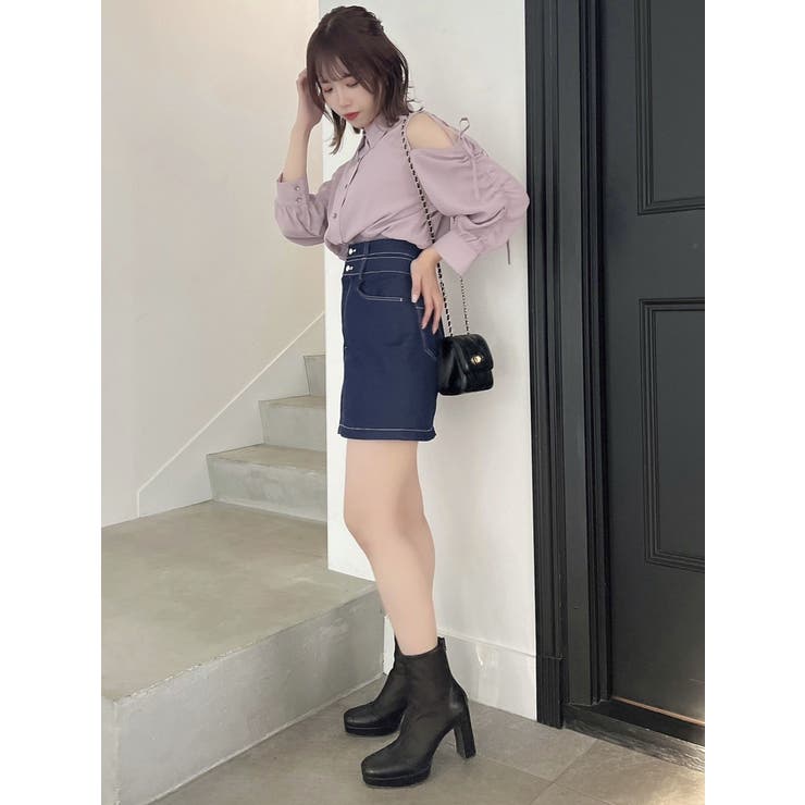 シアーシャツドッキングTOPS[品番：MKSW0056717]｜dazzlin