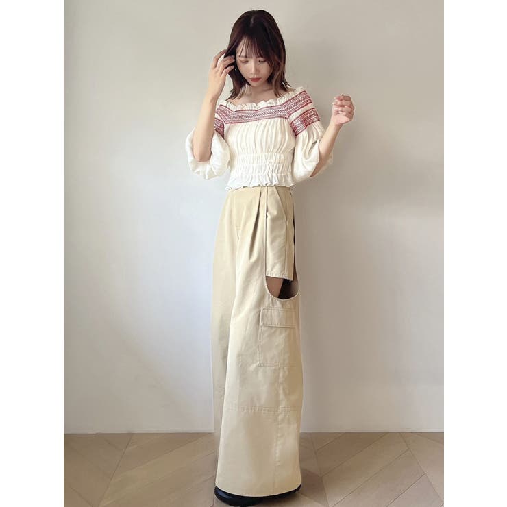 サイドオープンカーゴワイドパンツ | dazzlin | 詳細画像30 