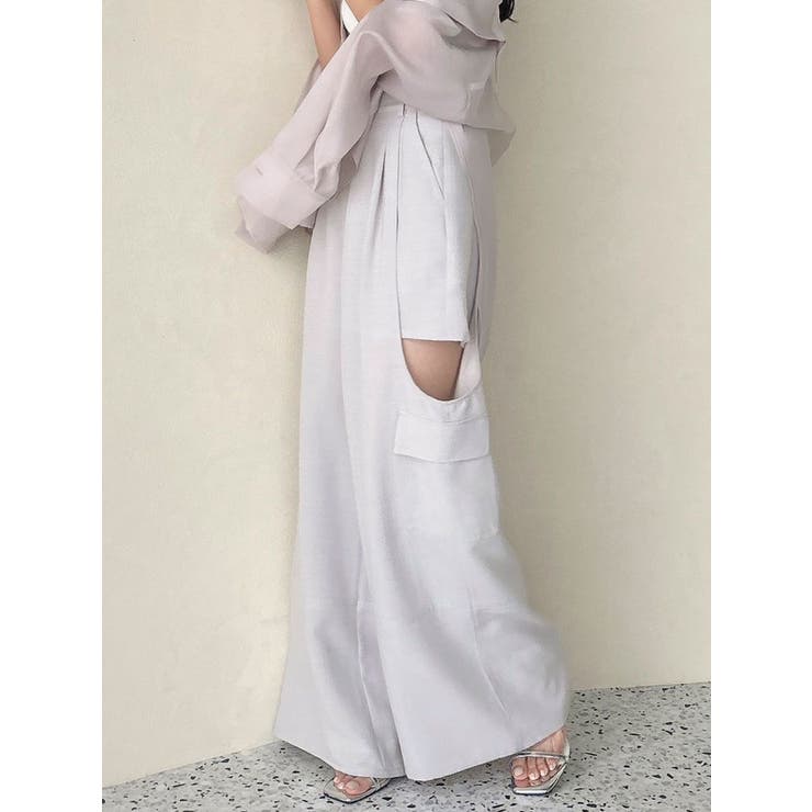 グレー | サイドオープンカーゴワイドパンツ | dazzlin