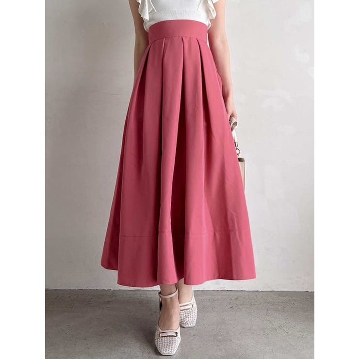 レッド | カラーメニータックスカート | dazzlin