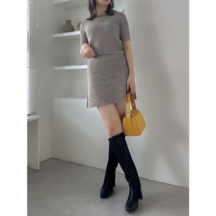 【WEB限定】ファンシーカラーニットミニスカート | dazzlin | 詳細画像16 