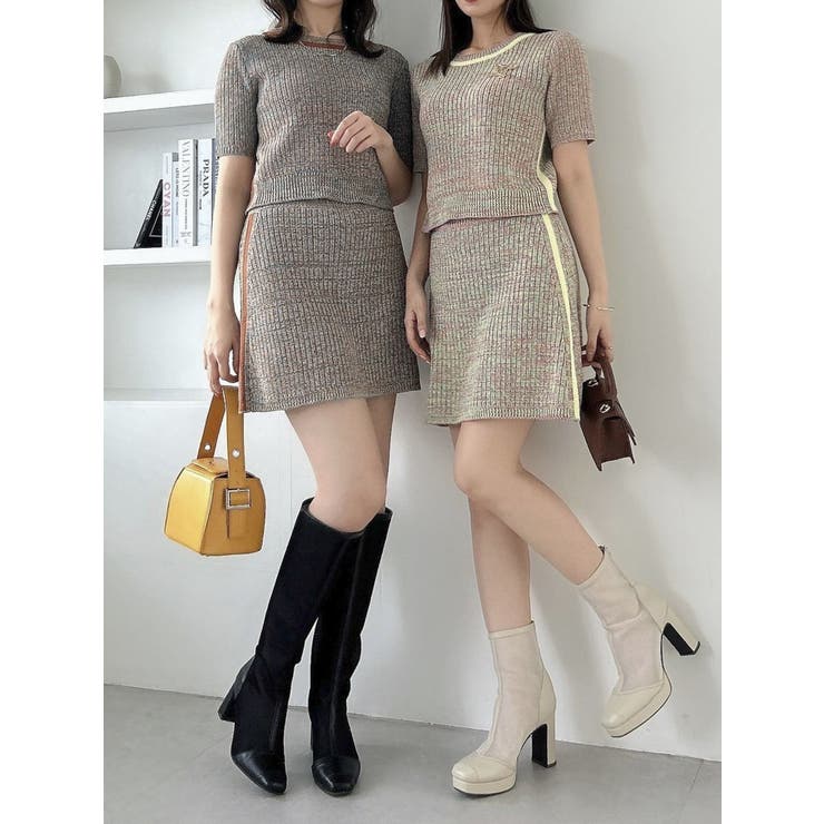 【WEB限定】ファンシーカラーニットミニスカート | dazzlin | 詳細画像30 