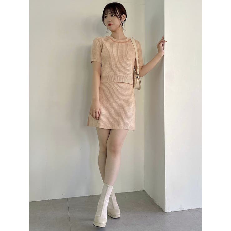 【WEB限定】ファンシーカラーニットミニスカート | dazzlin | 詳細画像5 