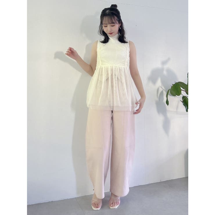 コンパクトノースリニットトップス[品番：MKSW0056885]｜dazzlin