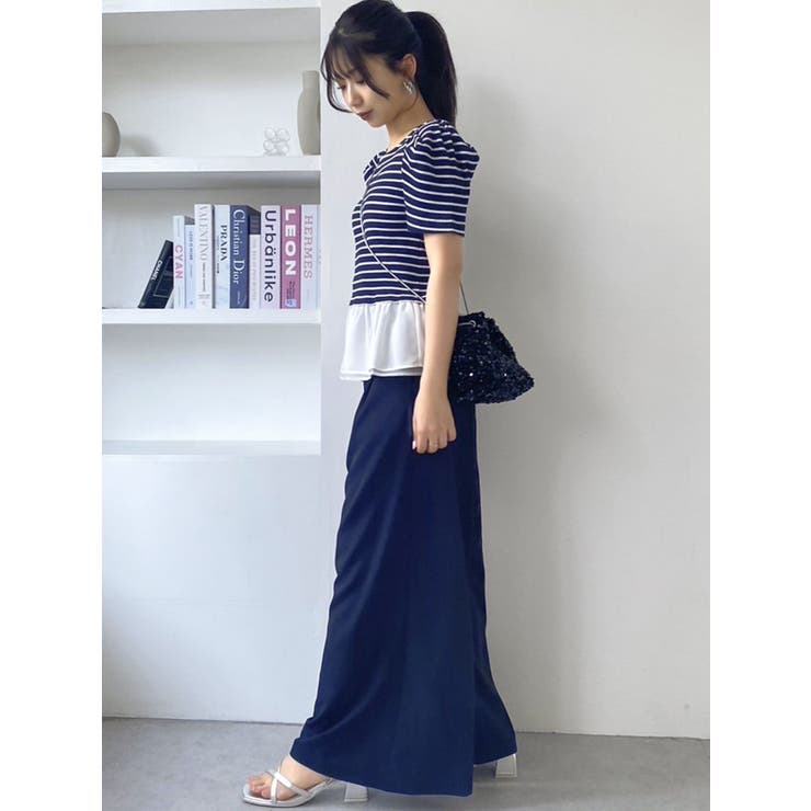 レイヤードペプラムトップス[品番：MKSW0056888]｜dazzlin（ダズリン