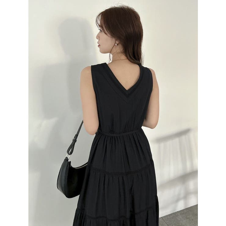 本店は ハシゴレースティアードワンピース[品番：MKSW0057092]｜dazzlin ワンピース