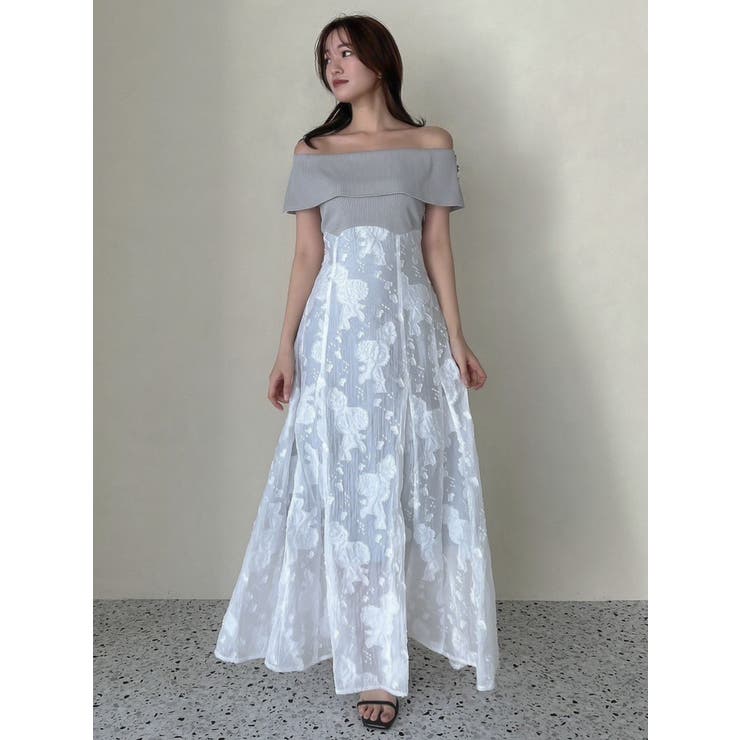 シアージャカードコルセットワンピース[品番：MKSW0057425]｜dazzlin