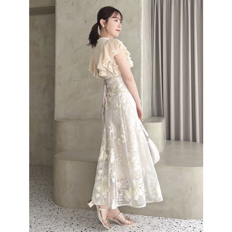 【dazzlin】シアーフラワーコルセットスカート シアーフラワーコルセットスカート[品番：MKSW0057103]｜dazzlin