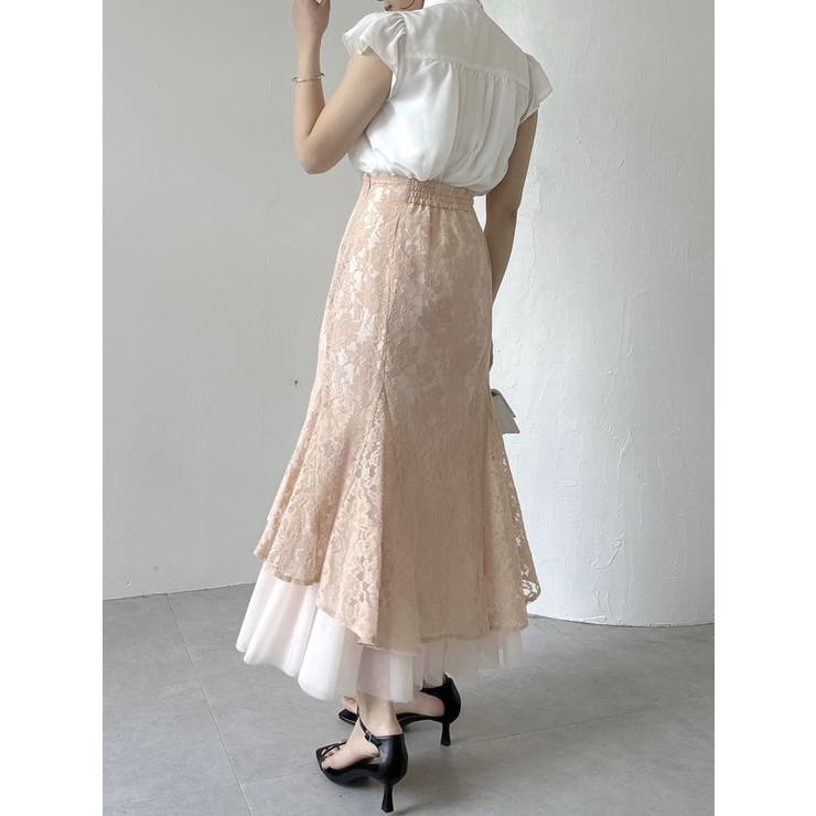 チュールレイヤードレースマーメイドスカート | dazzlin | 詳細画像16 