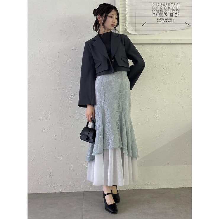 チュールレイヤードレースマーメイドスカート | dazzlin | 詳細画像27 