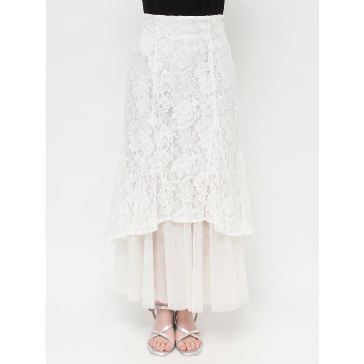 チュールレイヤードレースマーメイドスカート | dazzlin | 詳細画像42 