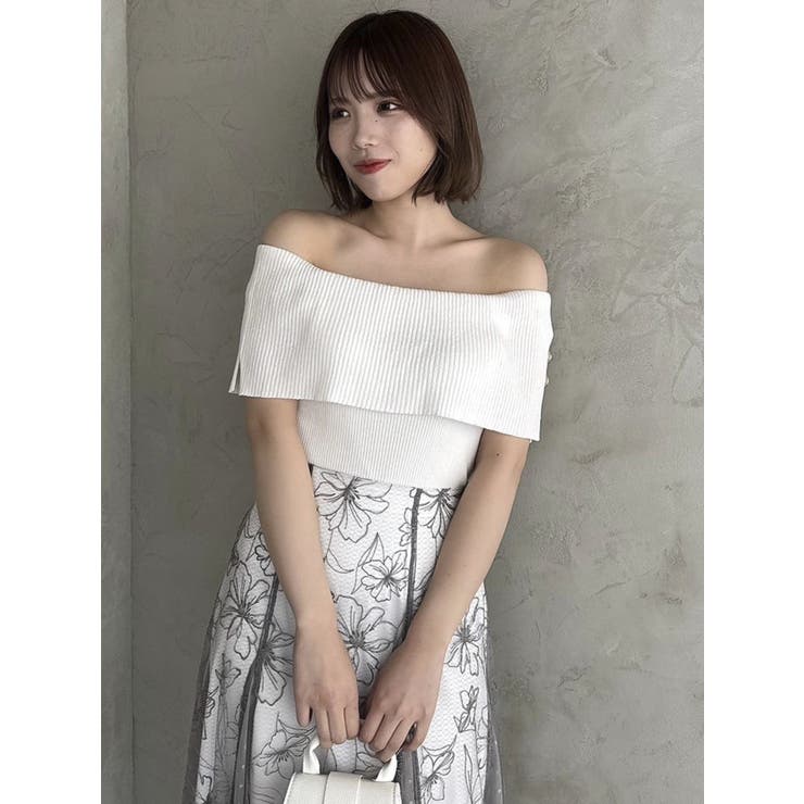 クロップドオフショルニットプルオーバー | dazzlin | 詳細画像48 