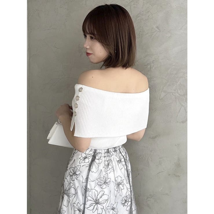 クロップドオフショルニットプルオーバー | dazzlin | 詳細画像50 