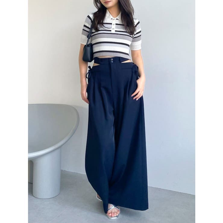 高評価のクリスマスプレゼント コンパクトポロニットトップス[品番：MKSW0057107]｜dazzlin トップス