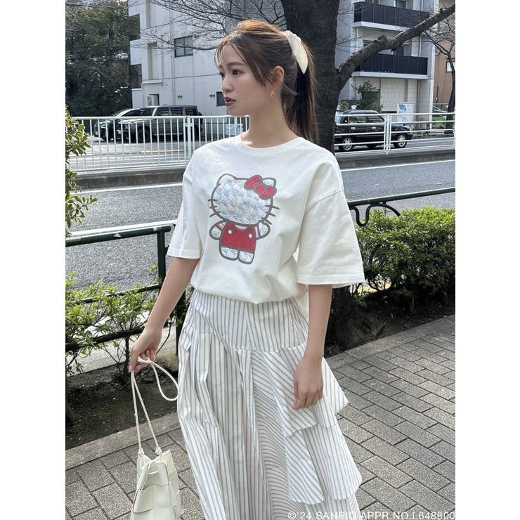 ハローキティコラボ】50周年Tシャツ①[品番：MKSW0058204