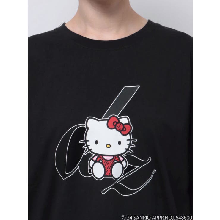 【新品未使用・完売品】dazzlin × ハローキティコラボTシャツ ブラック 新品未使用・完売品】dazzlin × ハローキティコラボTシャツ