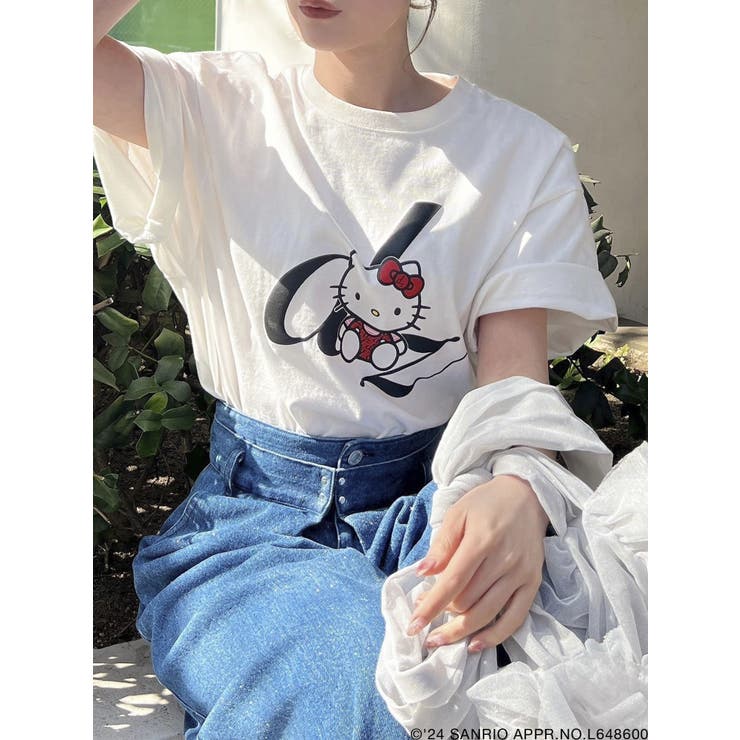 【ハローキティコラボ】50周年Tシャツ② | dazzlin | 詳細画像4 