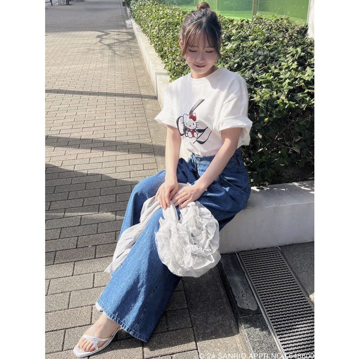 【ハローキティコラボ】50周年Tシャツ② | dazzlin | 詳細画像7 