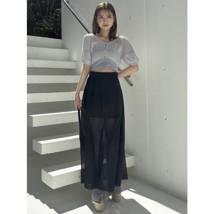 透かし編みニットカーデ | dazzlin | 詳細画像10 