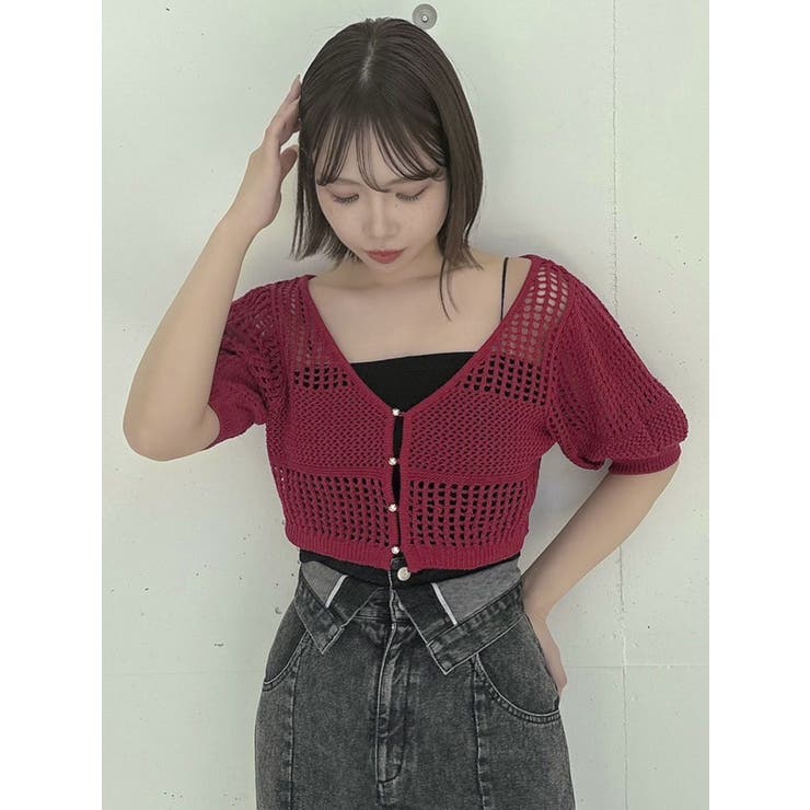 透かし編みニットカーデ | dazzlin | 詳細画像12 