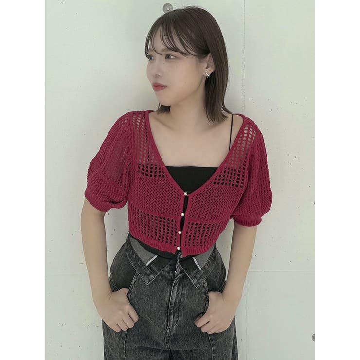 透かし編みニットカーデ | dazzlin | 詳細画像13 