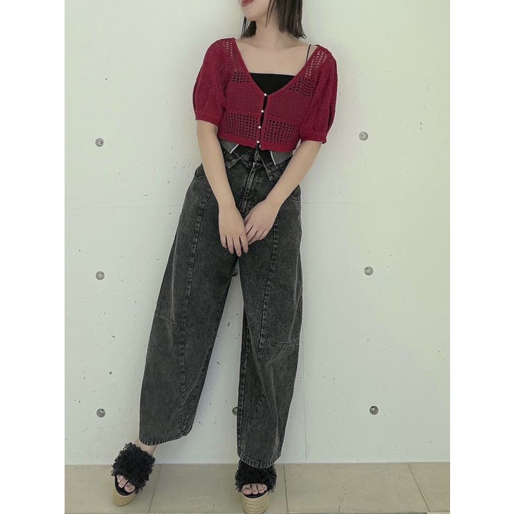 透かし編みニットカーデ | dazzlin | 詳細画像18 