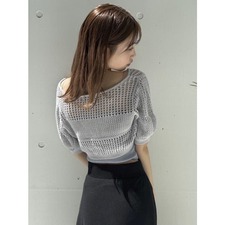 透かし編みニットカーデ | dazzlin | 詳細画像6 