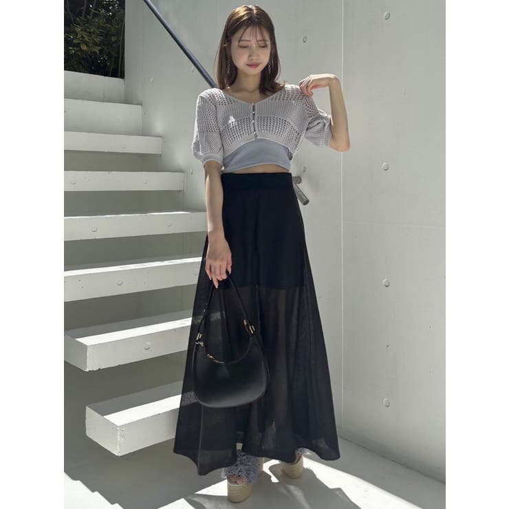 dazzlin - リブニットジャガードニット☆ティナ着用 dazzlin（ダズリン）の「ダブルカラーケーブルレイヤード