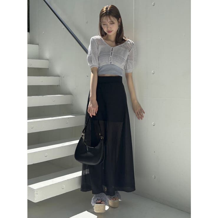 透かし編みニットカーデ | dazzlin | 詳細画像8 