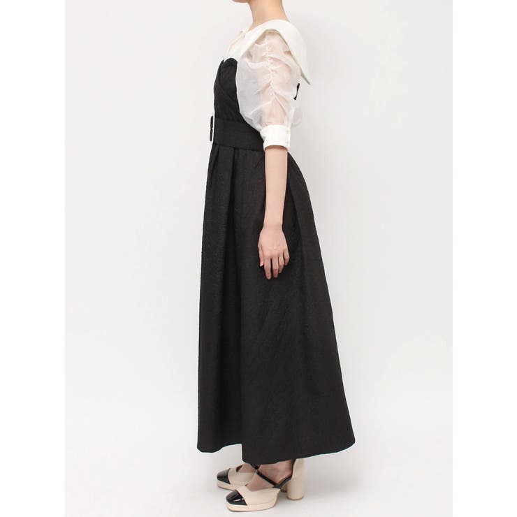 ビックカラードッキングベアワンピース[品番：MKSW0059808]｜dazzlin