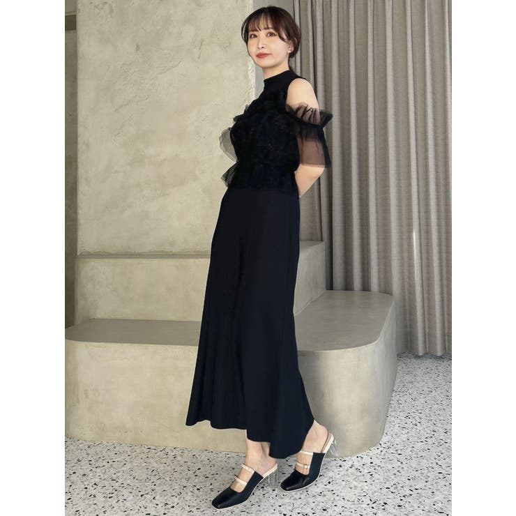 dazzlin ダズリン　ラメチュールビスチェカットワンピース　マーメイド dazzlin（ダズリン）の「ラメチュールビスチェカットワンピース
