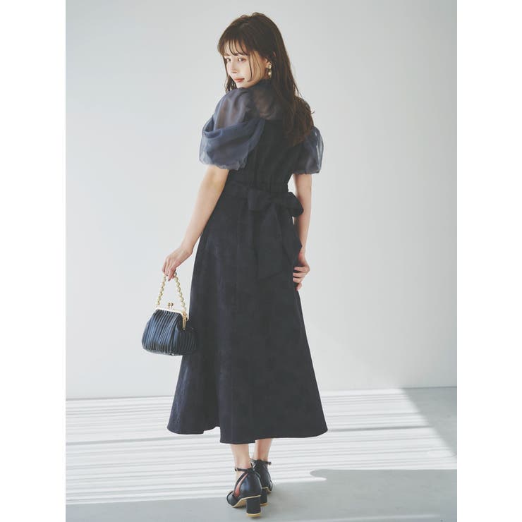 最終値下げ☆新品タグ付き　dazzlin シアーベールジャカードワンピース dazzlin ドレス シアーベールジャガードワンピース : ZOZOTOWN