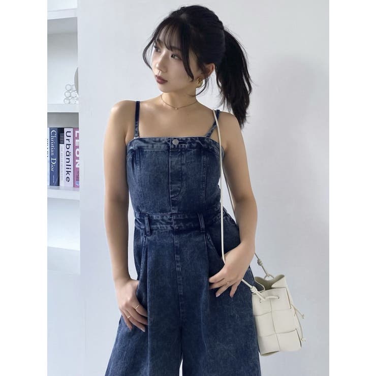ベアデニムロンパース オールシーズン可能♪ヘルシーなデザイン デニムベアロンパース[品番：MKSW0058208]｜dazzlin（ダズリン